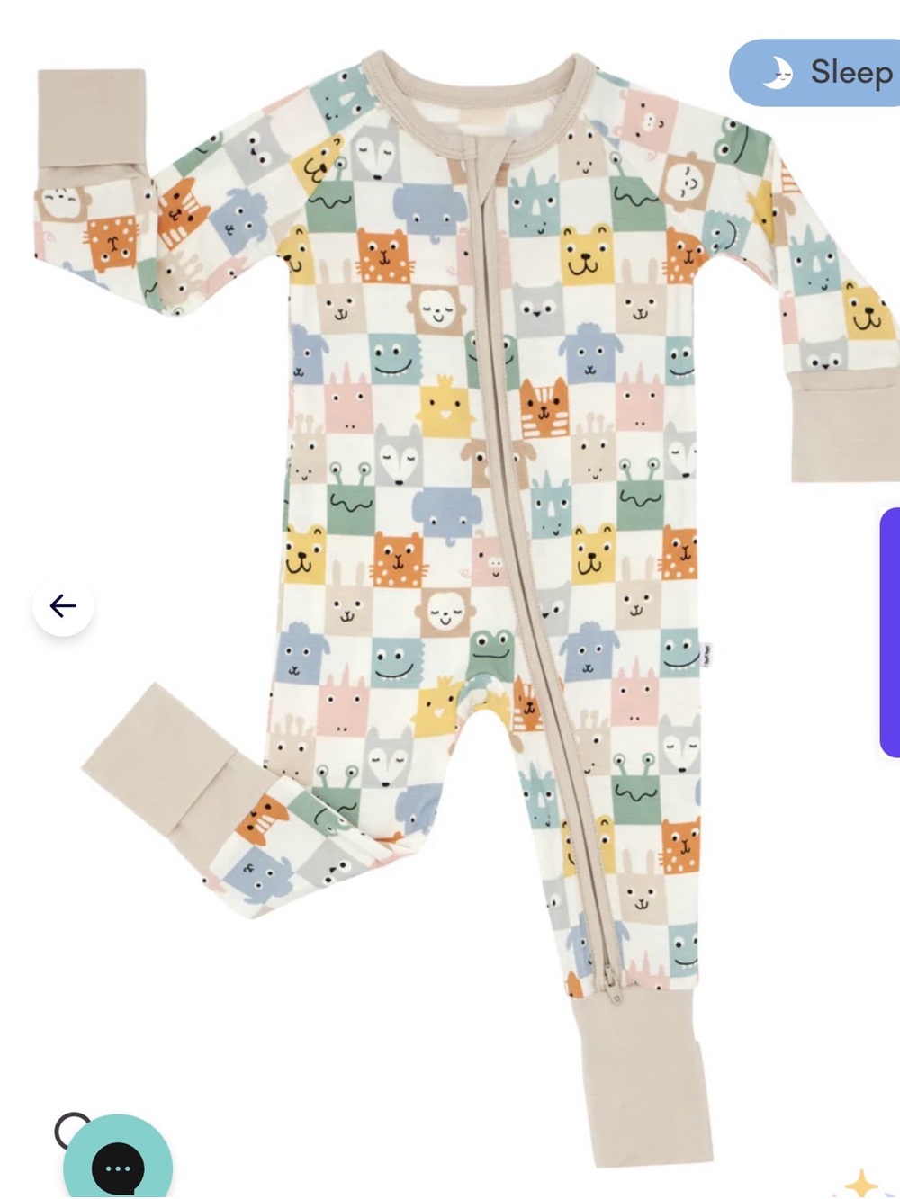 Little Sleepies Check Mates Zippy Pajamas | Size 6-12 months